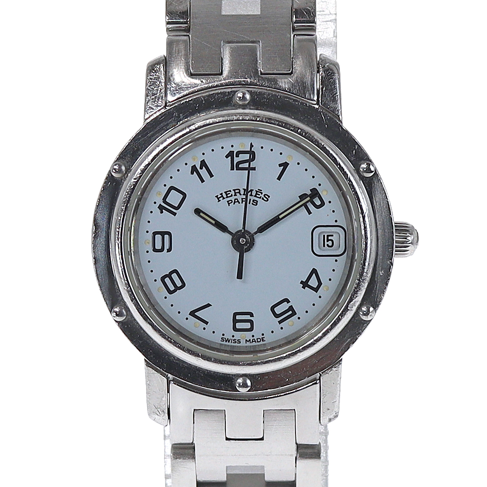 エルメス Hermes CL4.210 クリッパー ホワイト 【中古】