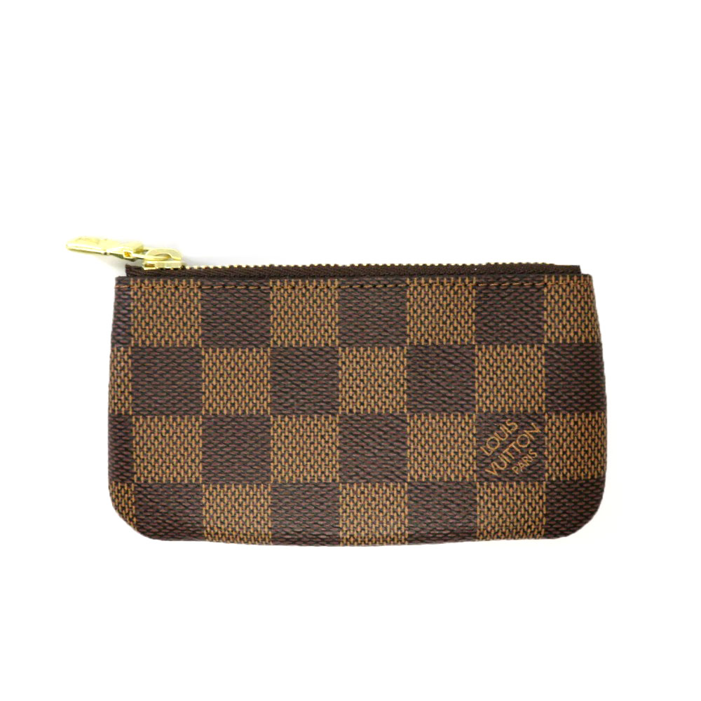 LOUIS VUITTON【ルイヴィトン】N62658 ポシェット・クレ ダミエ・エベヌ ブラウン系 キーケース コインケース 小銭入れ ユニセックス  シンプル 【中古】 未使用品 質屋 かんてい局細畑店 h2200642