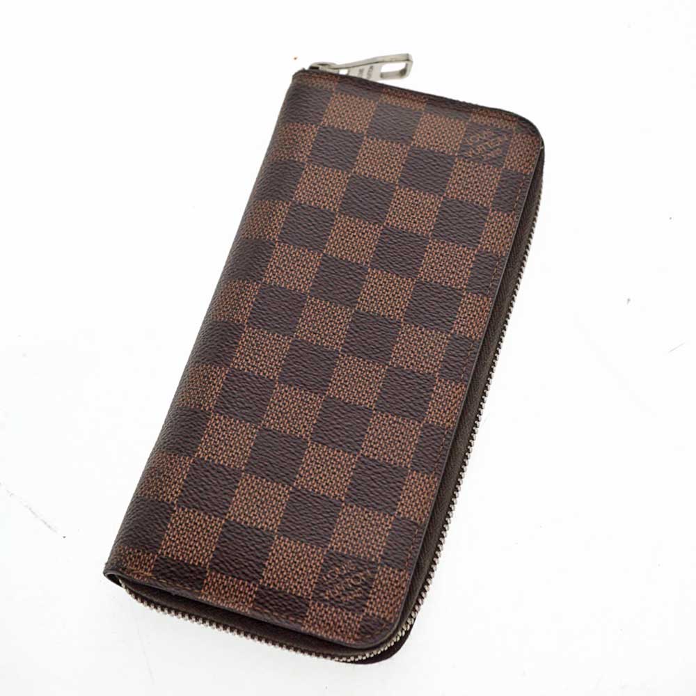 LOUIS VUITTON【ルイ・ヴィトン】N61207 ジッピーウォレット・ヴェルティカル ダミエ エベヌ キャンバス ブラウン ラウンドファスナー  長財布 メンズ レディース ユニセックス【中古】USED-6 質屋かんてい局北名古屋店 n21-757