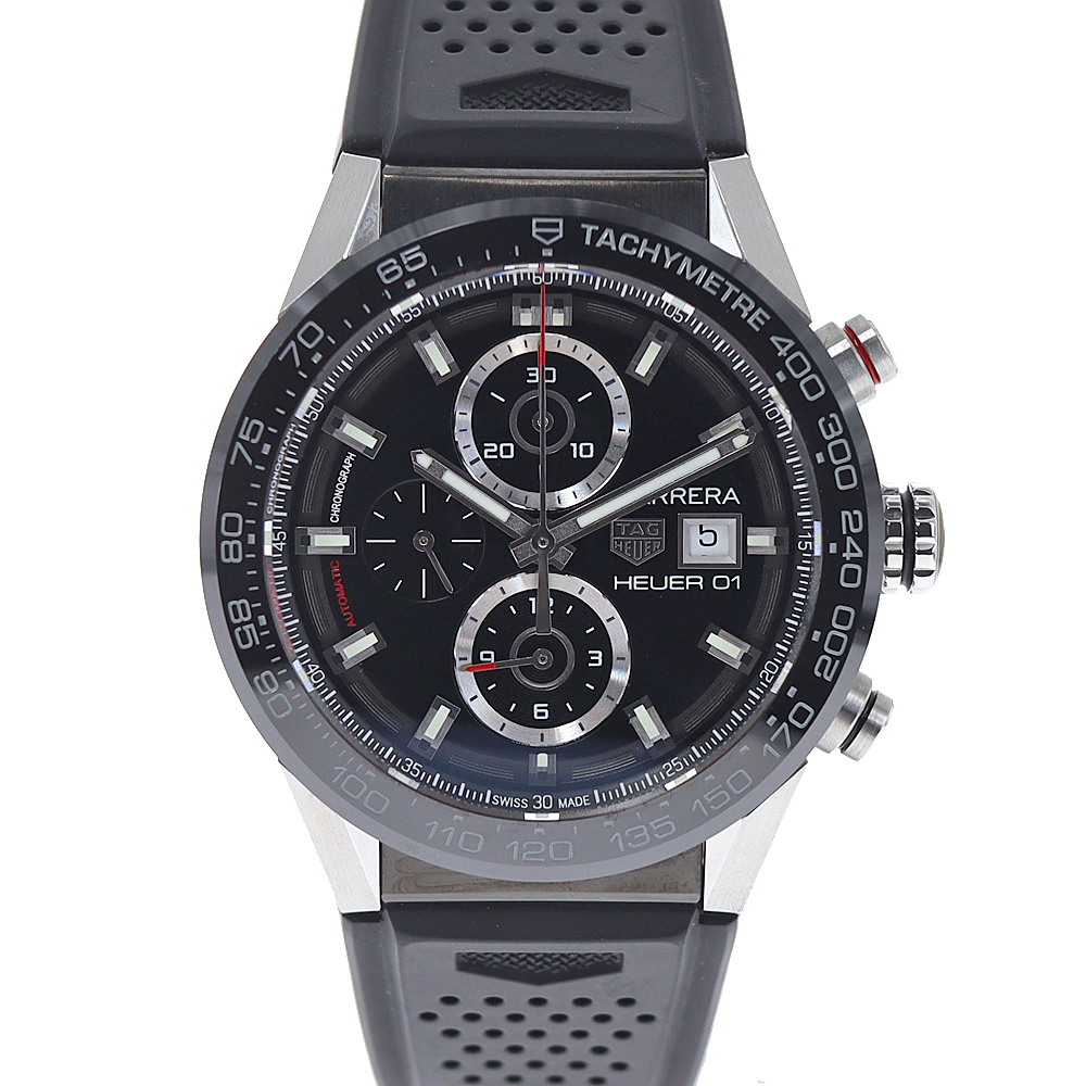 タグホイヤー Tag Heuer CAR201Z.FT6046 カレラ ホイヤー1 ブラック 【中古】