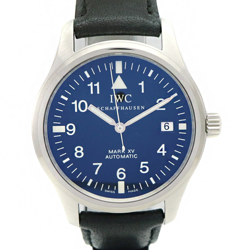 IWC【インターナショナルウォッチカンパニー】IW325301　マーク15　パイロットウォッチ　オートマチック/自動巻き　SS/ステンレススチール　レザー/革　60m防水　ブラック文字盤　メンズ 腕時計【中古】USED-9　質屋 かんてい局茜部店 A22-10803