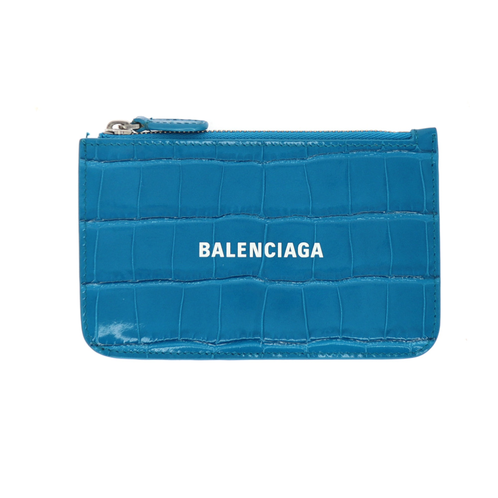 バレンシアガ Balenciaga 637130 フラグメントケース カードホルダー コインケース ブルー 【中古】