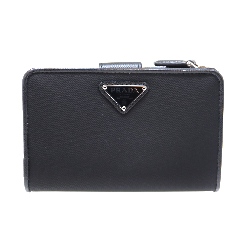 未使用保管品】 プラダ PRADA ナイロン×レザー 着こ 3つ折り 財布 