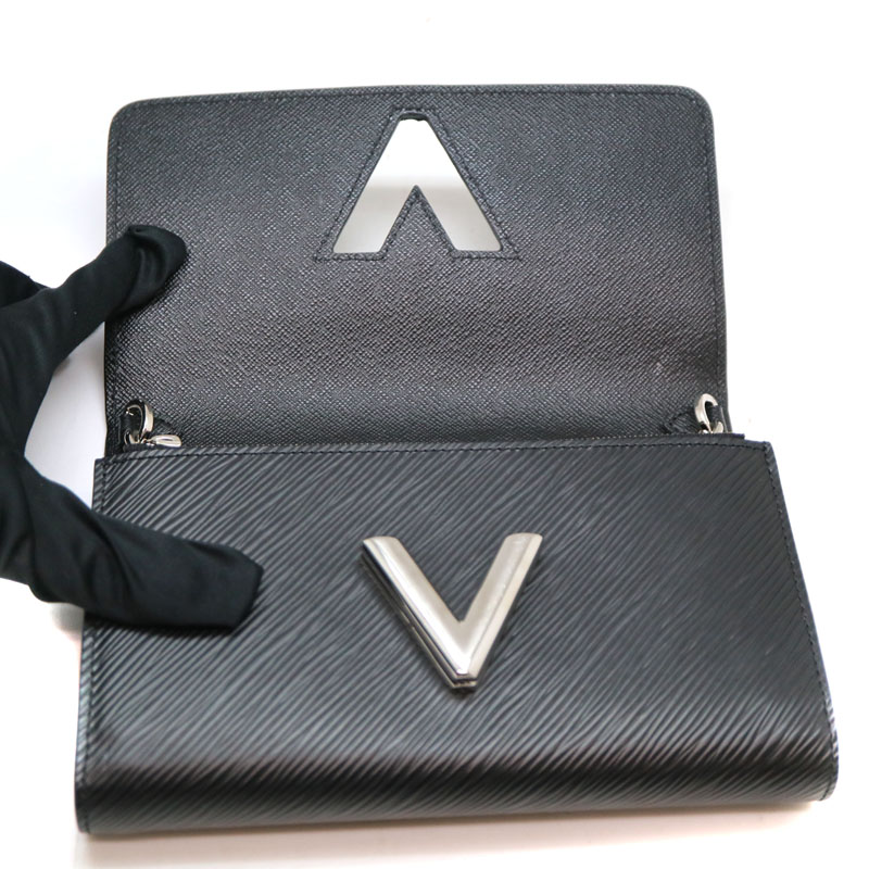 LOUIS VUITTON Ｍ62038　ポルトフォイユ・ツイスト チェーン　エピ　ノワール　シルバー金具 LOUIS VUITTONルイ・ヴィトン M62038 ポルトフォイユ