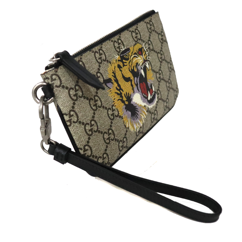 グッチ522866☆PVC☆キャンバス☆GGスプリーム☆スネーク☆ポーチ バッグ
