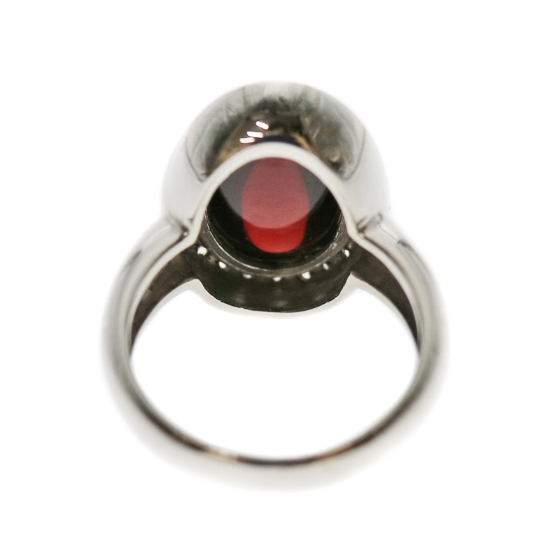 美品 K18WG ガーネット ダイヤモンド リング ガーネット ダイヤモンドリング GA 2.69ct D 0.26ct K18YG 日独