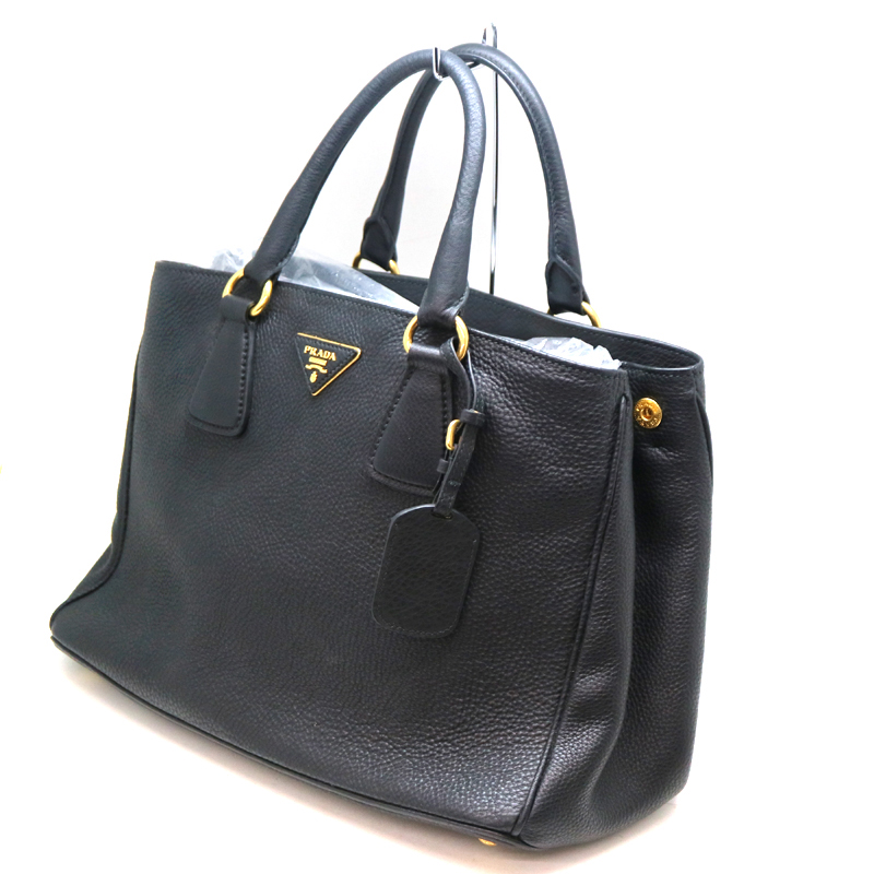 PRADA【プラダ】　BN2579　2WAYバッグ　ショルダーバッグ　ハンドバッグ　ブラック系 レザー　鞄　USED-6　【中古】　A21-1536　　質屋　かんてい局茜部店
