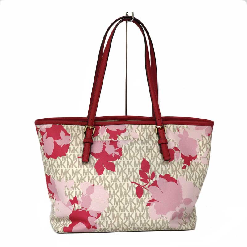 MICHAEL KORS 花柄トートバッグ 赤 マイケルコース MICHAEL KORS トートバッグ レディース ミレラ