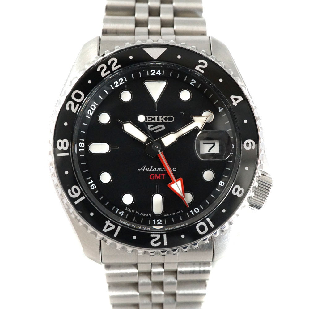 セイコー5 SEIKO5 SBSC001 オートマチック GMT 腕時計 【中古】