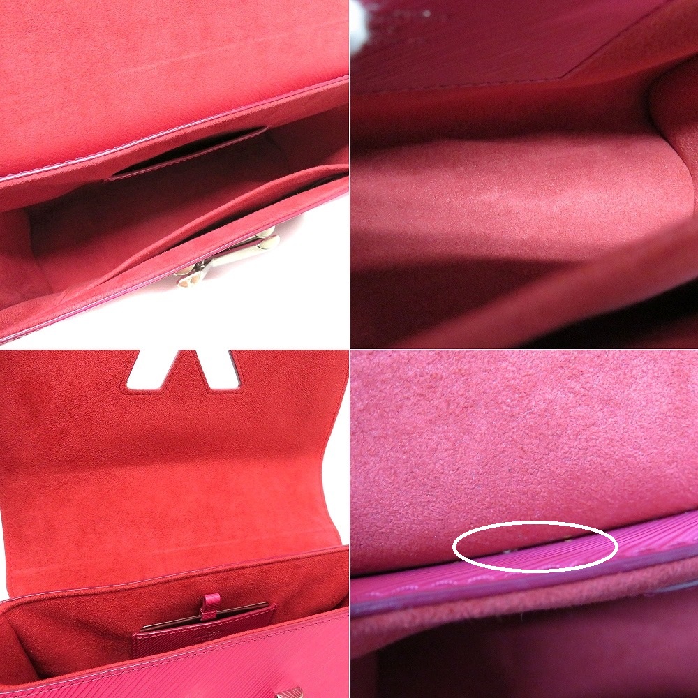 ★3日以内返品可★ 美品 LOUIS VUITTON ルイ・ヴィトン エピ ツイストMM フューシャ M51006 ショルダーバッグ ピンク グレインレザー レディース ツイスト（LOUIS VUITTON） ルイ・ヴィトン LOUIS VUITTON エピ