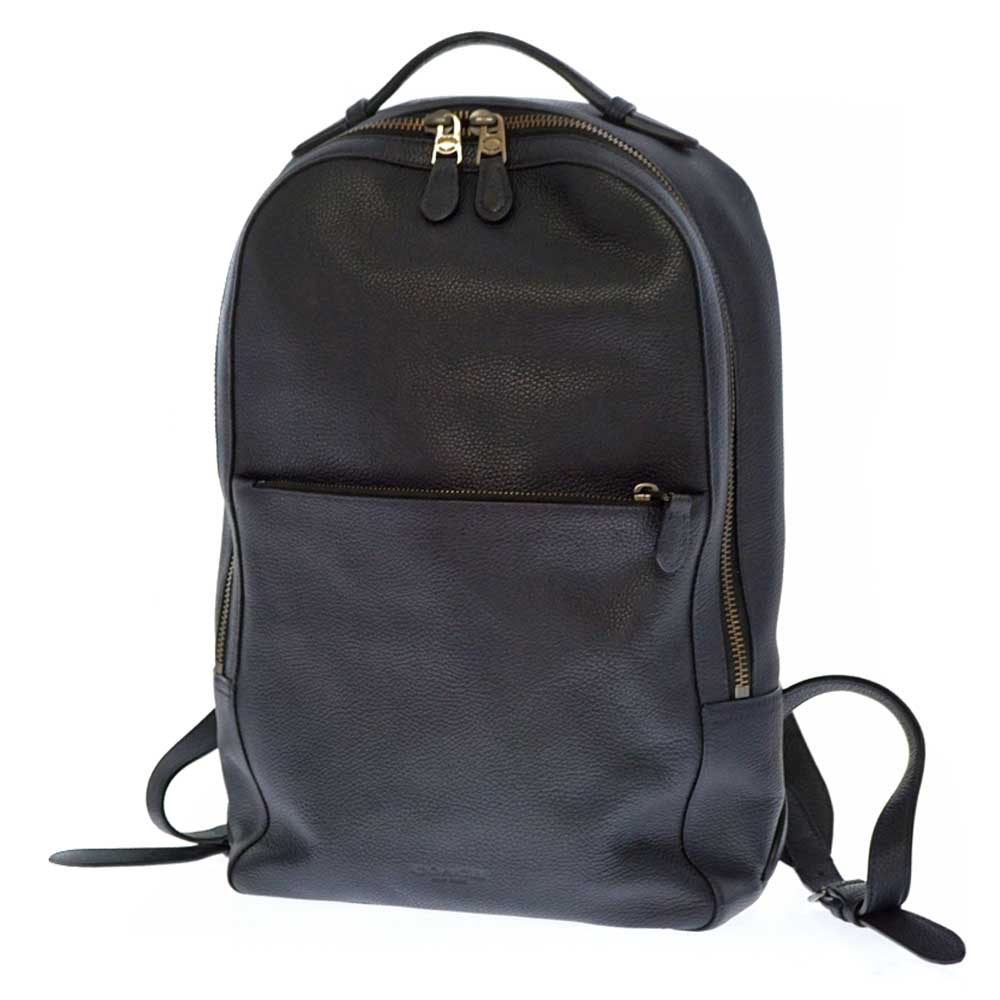 質屋かんてい局オンラインショップ Coach コーチ バックパック リュック レザー ネイビー シンプル リュック メンズ レディース 中古 Used 6 質屋 かんてい局北名古屋店 N21 1169