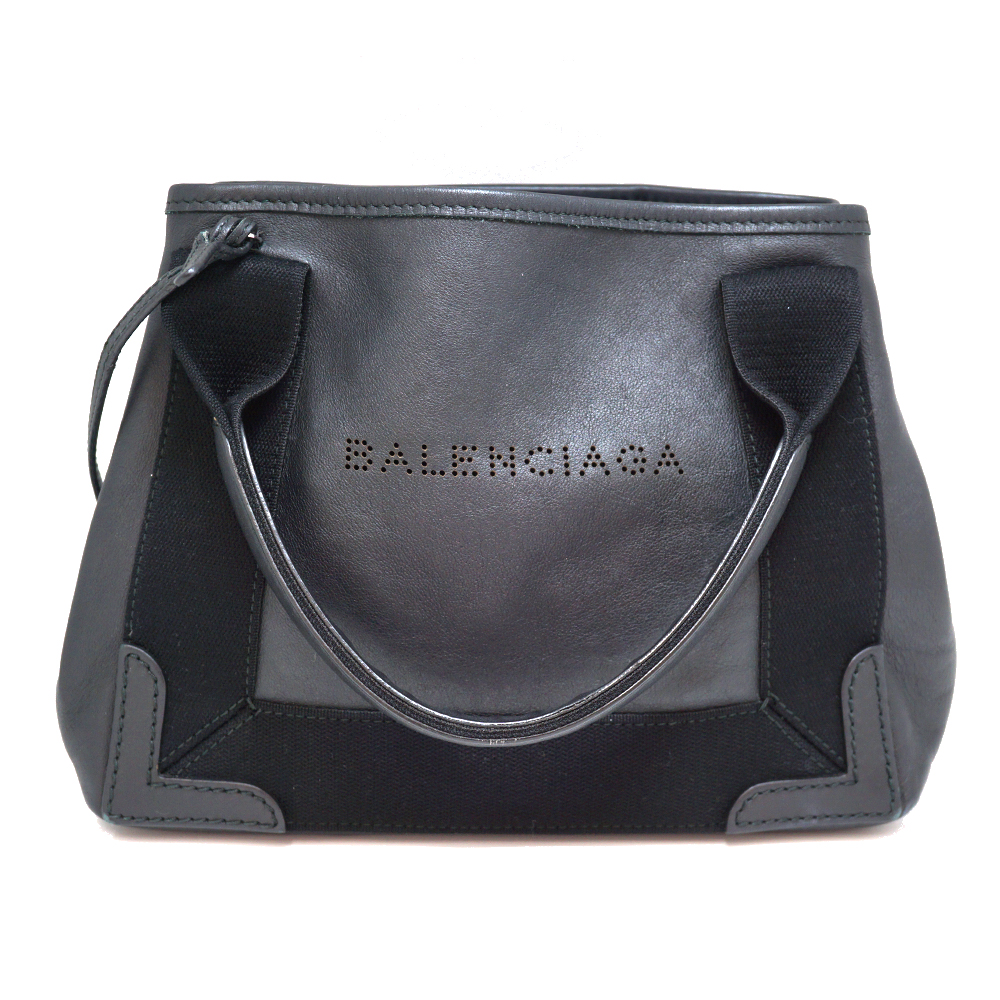 バレンシアガ Balenciaga 390346 ネイビーカバXS バッグ ブラック 【中古】