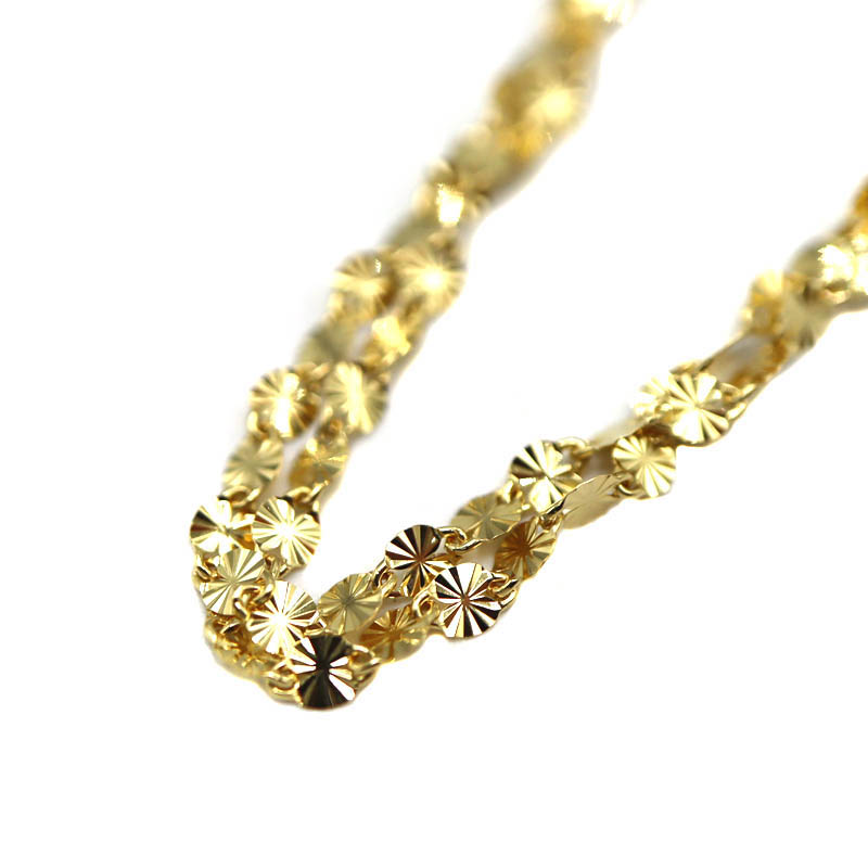 18金 K18 Wチェーン ロングネックレス イエローゴールド ゴールド ネックレス ジュエリー レディース【中古】