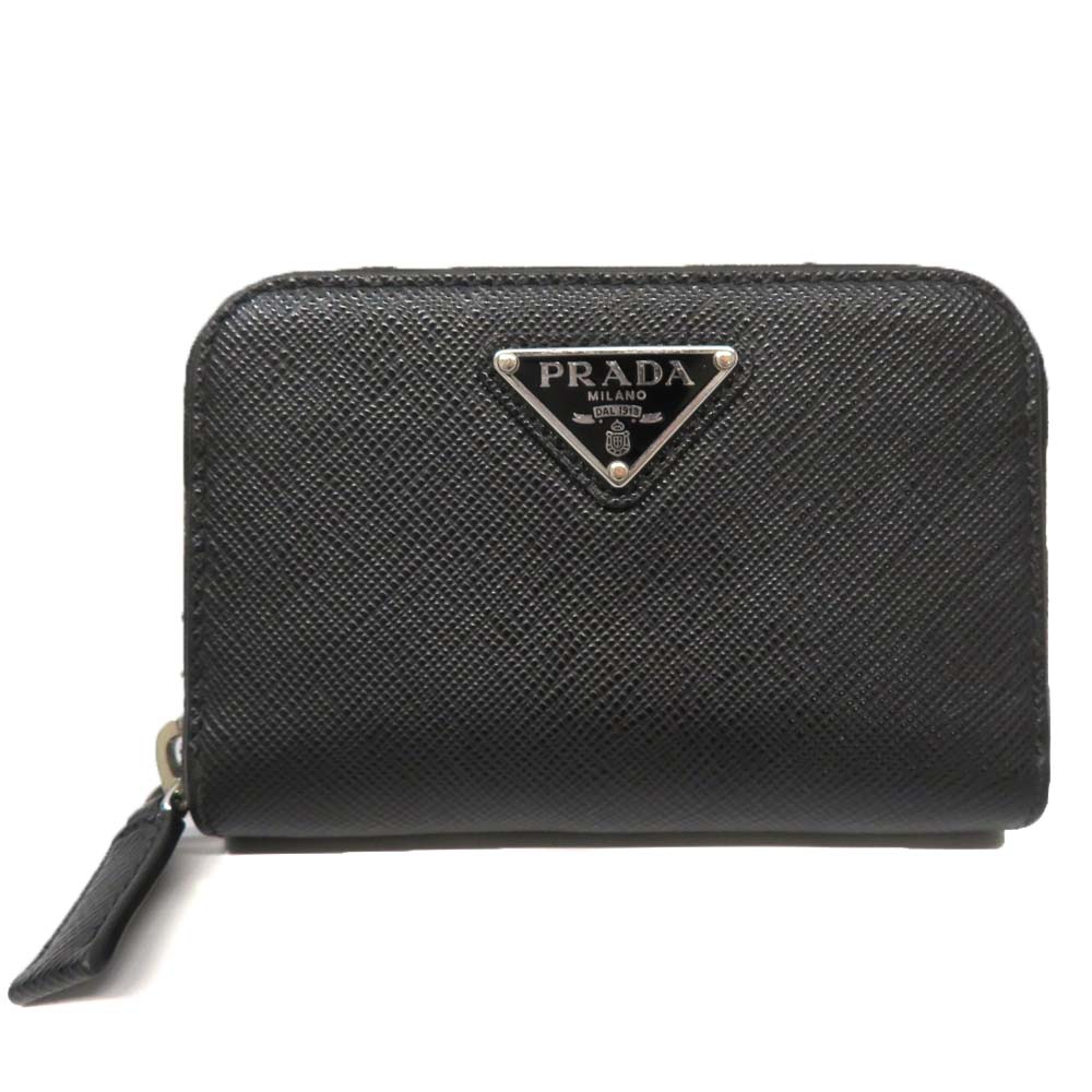 プラダ Prada 2MM003 サフィアーノトライアングルコインケース 【中古】