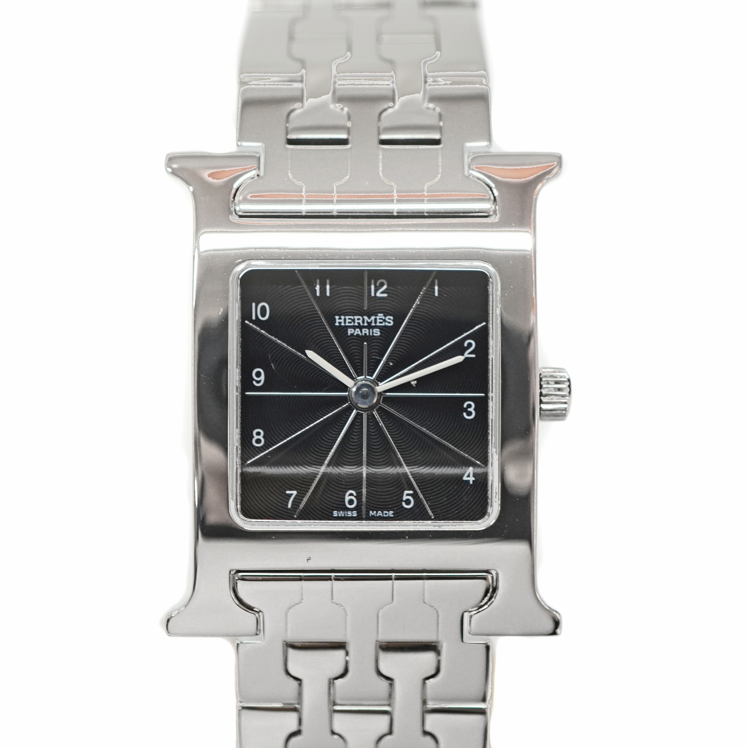 エルメス Hermes HH1.210 Hウォッチ 腕時計 ブラック 【中古】