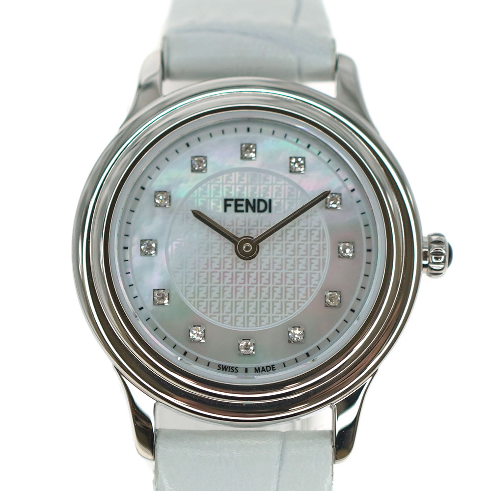【電池交換済】FENDI フェンディ 腕時計 25000L 12P ダイヤ