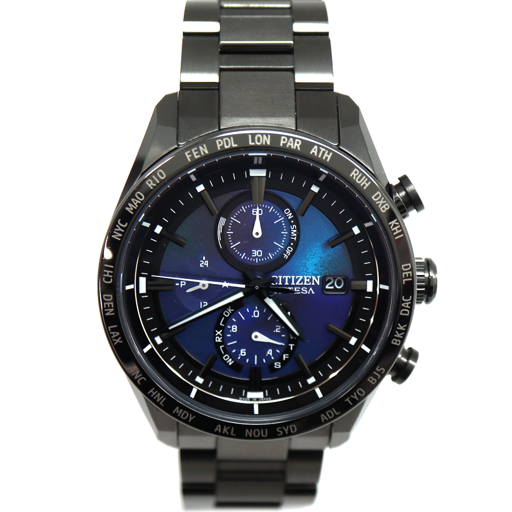 シチズンソーラー電波時計 チタン製】 CITIZEN 電波ソーラー Eco-Drive 43mm メンズ 腕時計