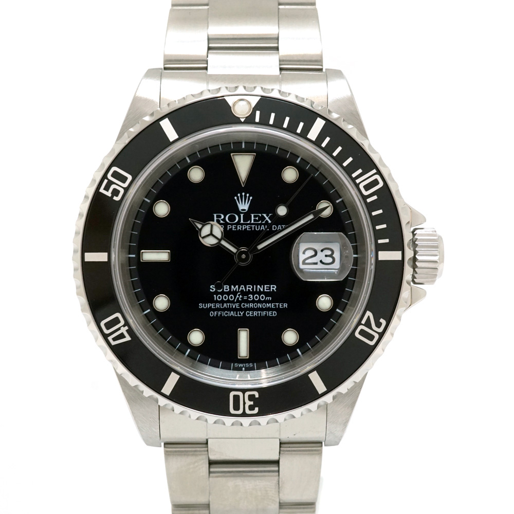 ロレックス Rolex 16610 サブマリーナーデイト ブラック 腕時計【中古】