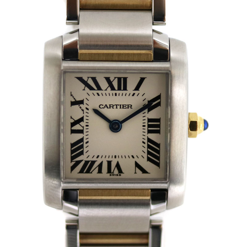 Cartier【カルティエ】　W51007Q4　タンクフランセーズSM　K18YG　ステンレス　コンビ　腕時計　レディース　クォーツ　ローマンインデックス　【中古】　USED-9　かんてい局茜部店　a21-1419
