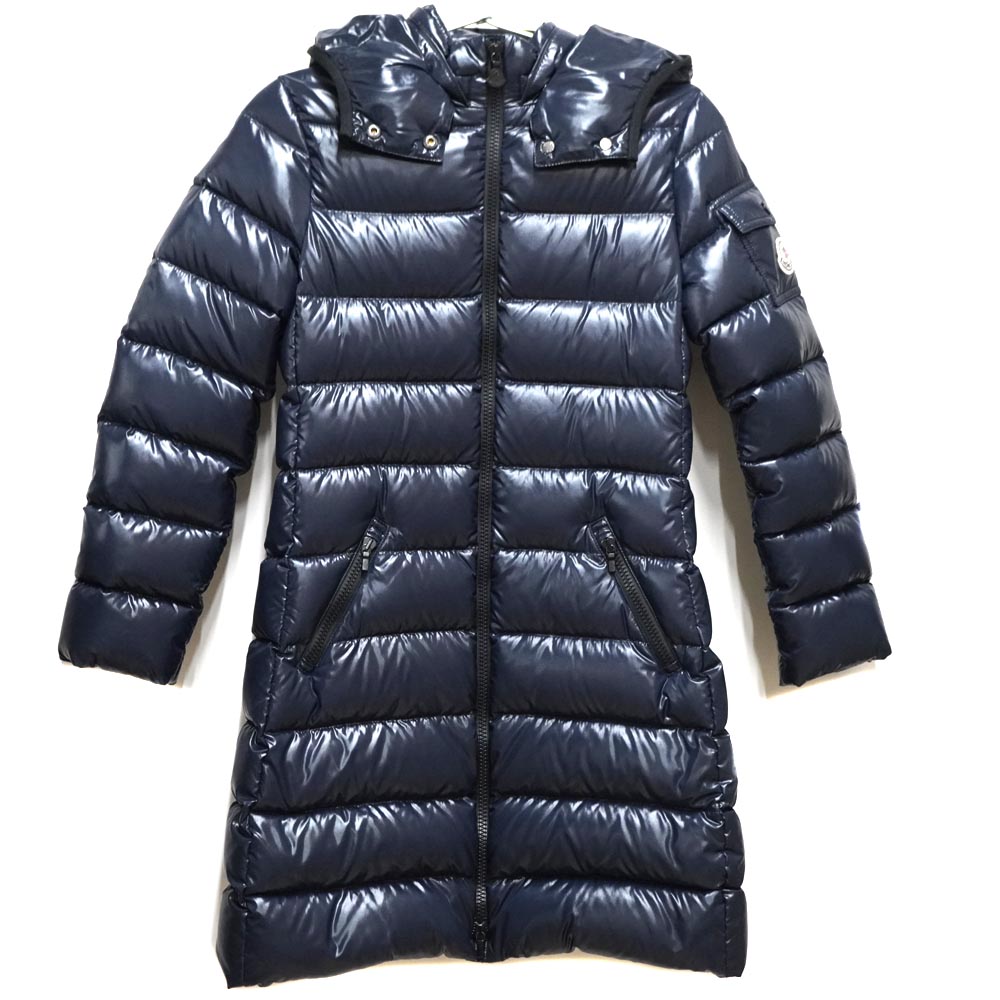 MONCLER【モンクレール】D29544990005 MOKA GIUBBOTTO モカ ロング ダウンジャケット 長袖 アウター ネイビー 紺  ワッペン サイズ：10anni 140cm キッズ レディース ガールズ 【中古】USED-8 質屋かんてい局北名古屋店 n23-1571