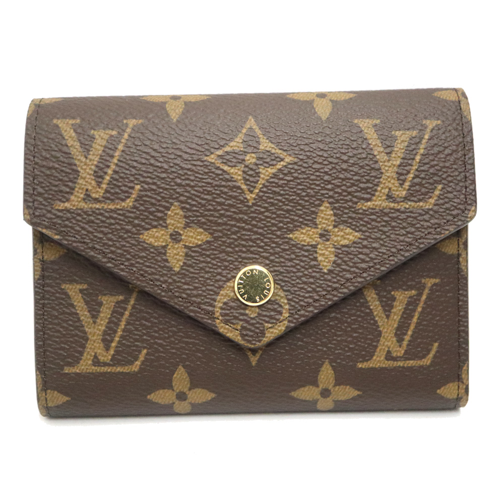 ルイヴィトン Louis vuitton M62472 ポルトフォイユ・ヴィクトリーヌ  ブラウン【中古】