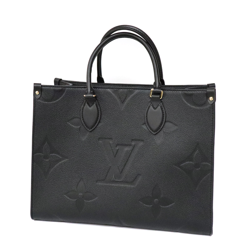 LOUIS VUITTON【ルイ・ヴィトン】M45595　オンザゴー　MM 　トート　ハンド　ショルダー　バッグ　鞄　アンプラント　レザー　2way　ブラック　【中古】USED-10　質屋　かんてい局　小牧店　c21-1406