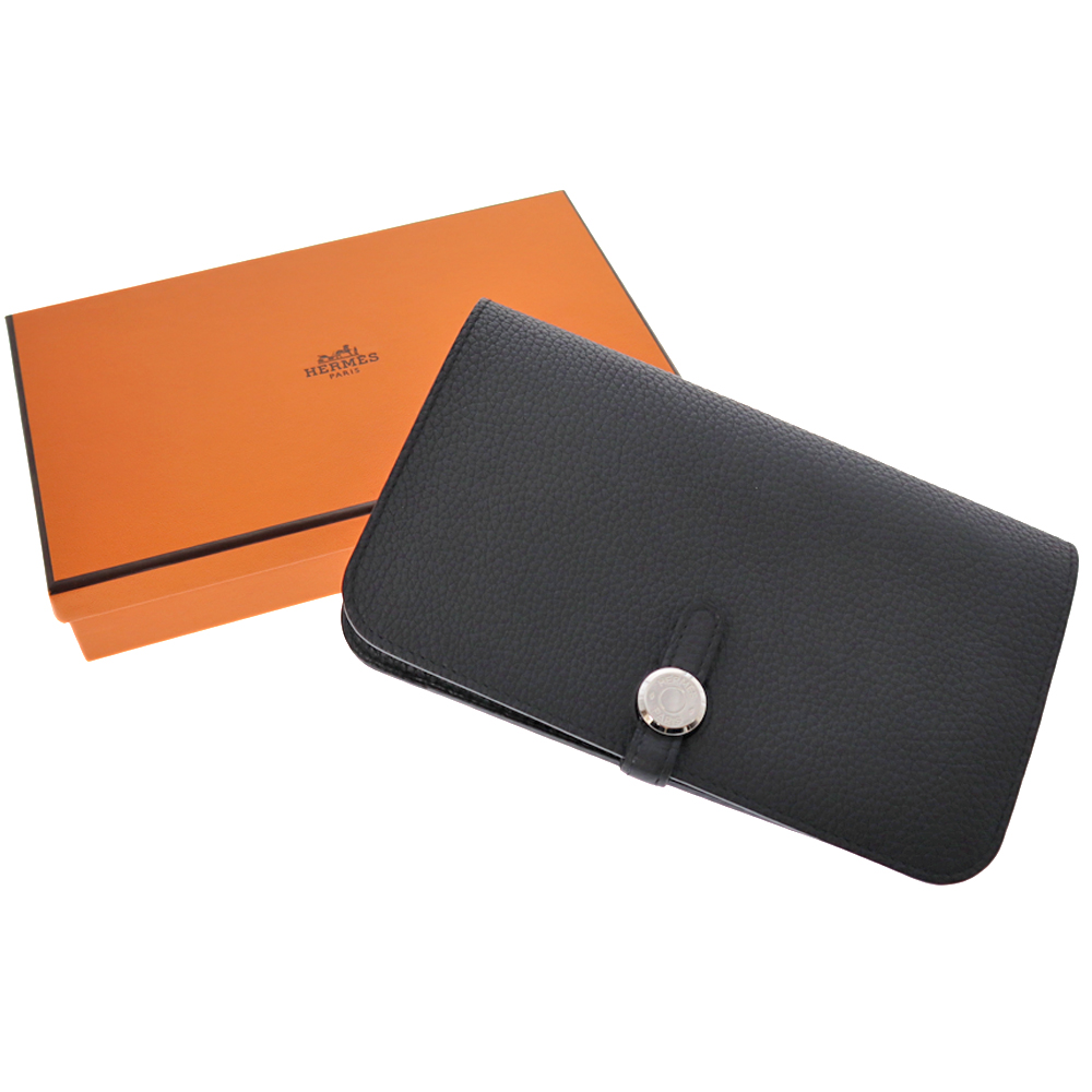 新品□HERMES エルメス ドゴン デュオ GM トゴ シルバー金具 財布 S 