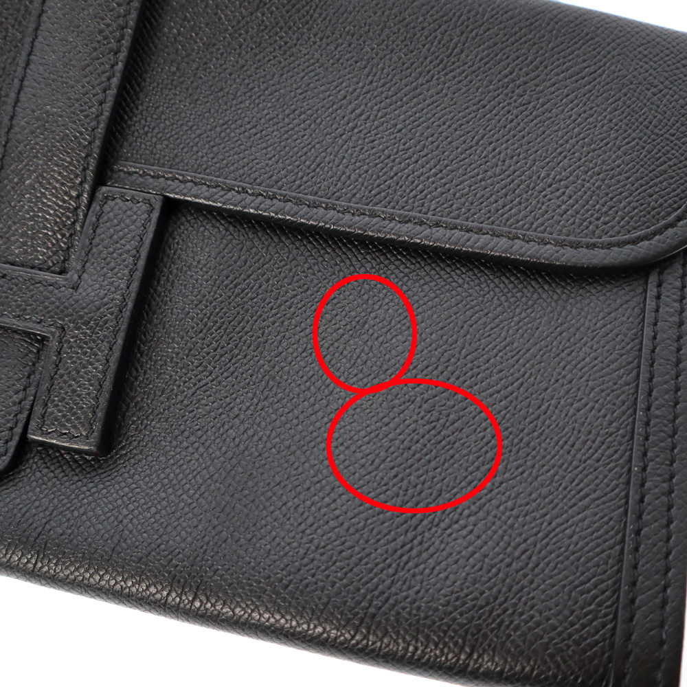 HERMES ジジェエラン タッチ 長財布 ヴォースイフト ブラック A刻 質屋