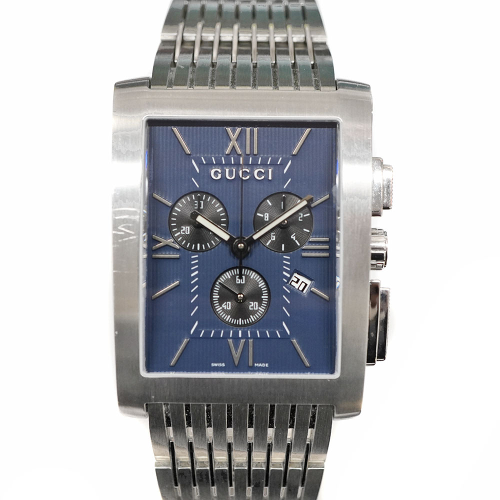 グッチ Gucci 8600M Gメトロ クロノグラフ メンズ腕時計 スクエア 【中古】
