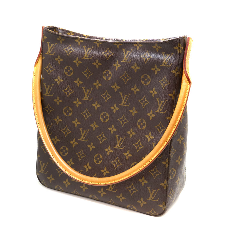 LOUIS VUITTON◇ルーピングGM_モノグラム・キャンバス_BRW PVC BRW