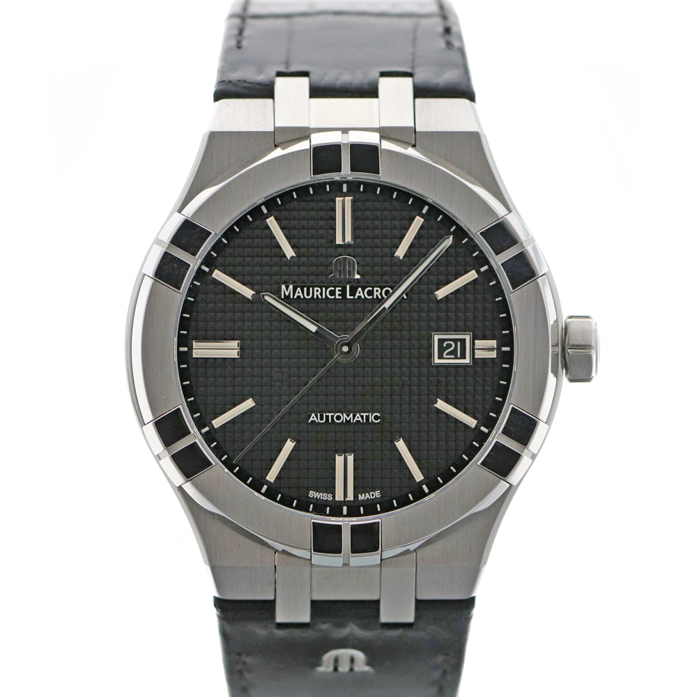 モーリス ラクロア Maurice Lacroix AI6008-SS001-330-1 アイコン オートマチック ブラック 【中古】