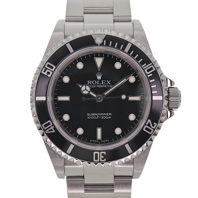 ロレックス Rolex 14060M サブマリーナーノンデイト ブラック メンズ 腕時計【中古】