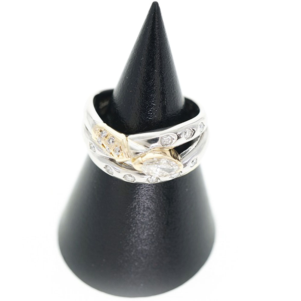 K18 18金 ダイヤ付きリング 指輪 アクセサリー ジュエリー