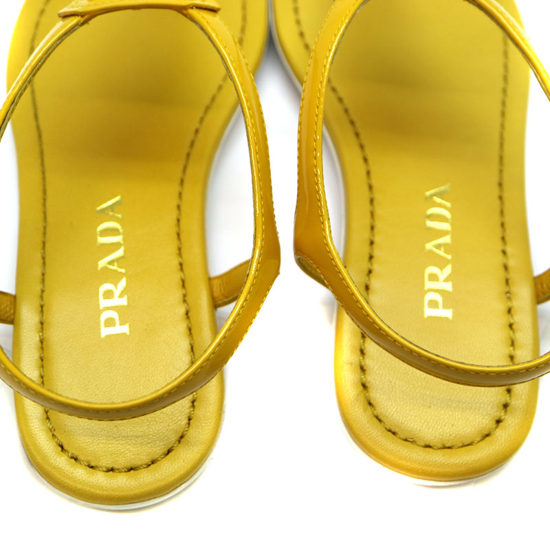 PRADA 花飾り付きサンダル 紫・黄色　36.5 PRADA 花飾り付きサンダル 紫・黄色 36.5 PRADA - プラダ