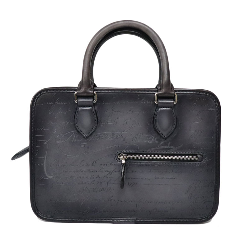 BERLUTI【ベルルッティ】アンジュール ガリバー スクリット ブリーフケース グレー系 レザー 2way 鞄 メンズ 【中古】USED-8 質屋 かんてい局小牧店 c23-1703