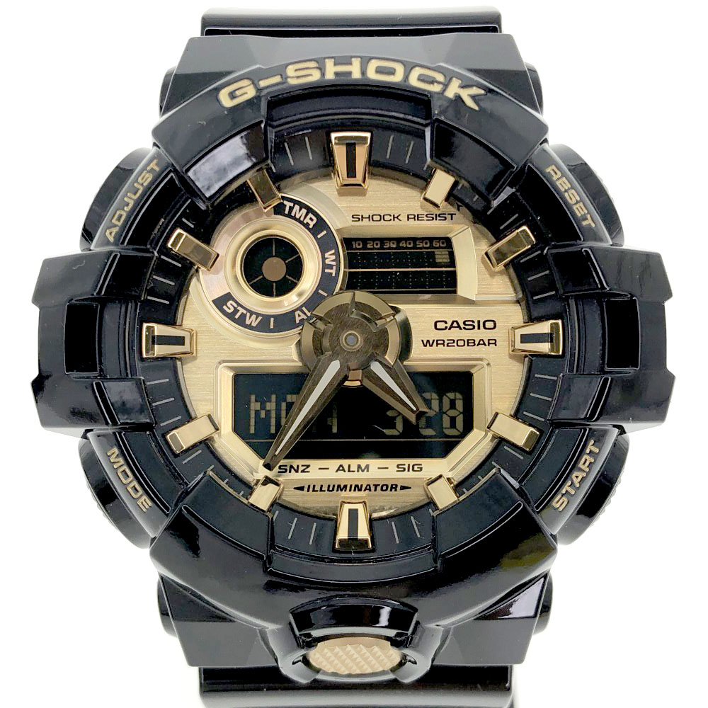 質屋かんてい局オンラインショップ Casio カシオ Ga710gb クオーツ G Shock ゴールド系 メンズ ブランド 腕時計 ウオッチ ストリート カジュアル 耐衝撃構造 個性的 中古 Used 8 質屋 かんてい局細畑店 H