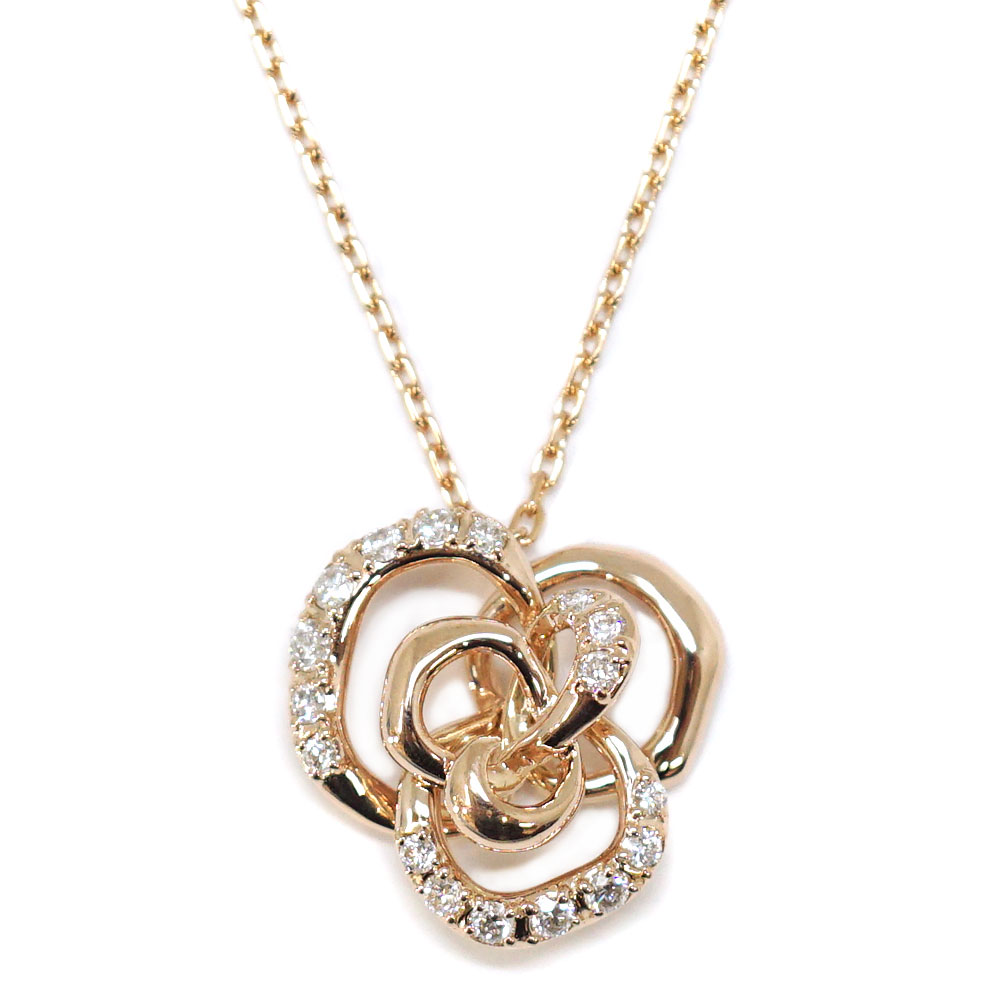 質屋かんてい局オンラインショップ Vandomeaoyama ヴァンドーム青山 K18pg フラワーモチーフネックレス ダイヤモンド0 25ct ペンダント ブランドアクセサリー ジュエリー レディース 18金ピンクゴールド 花 約40cm 中古 Used 9 質屋 かんてい局北名古屋店 N21 1277