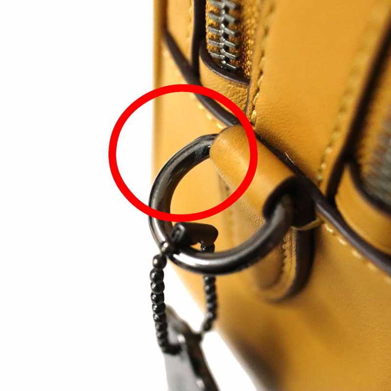 【美品中古】マスタードイエロー【COACH】ショルダーバッグ　ナイロン×ウール コーチ COACH ショルダーバッグ ポシェット レガシー レザー