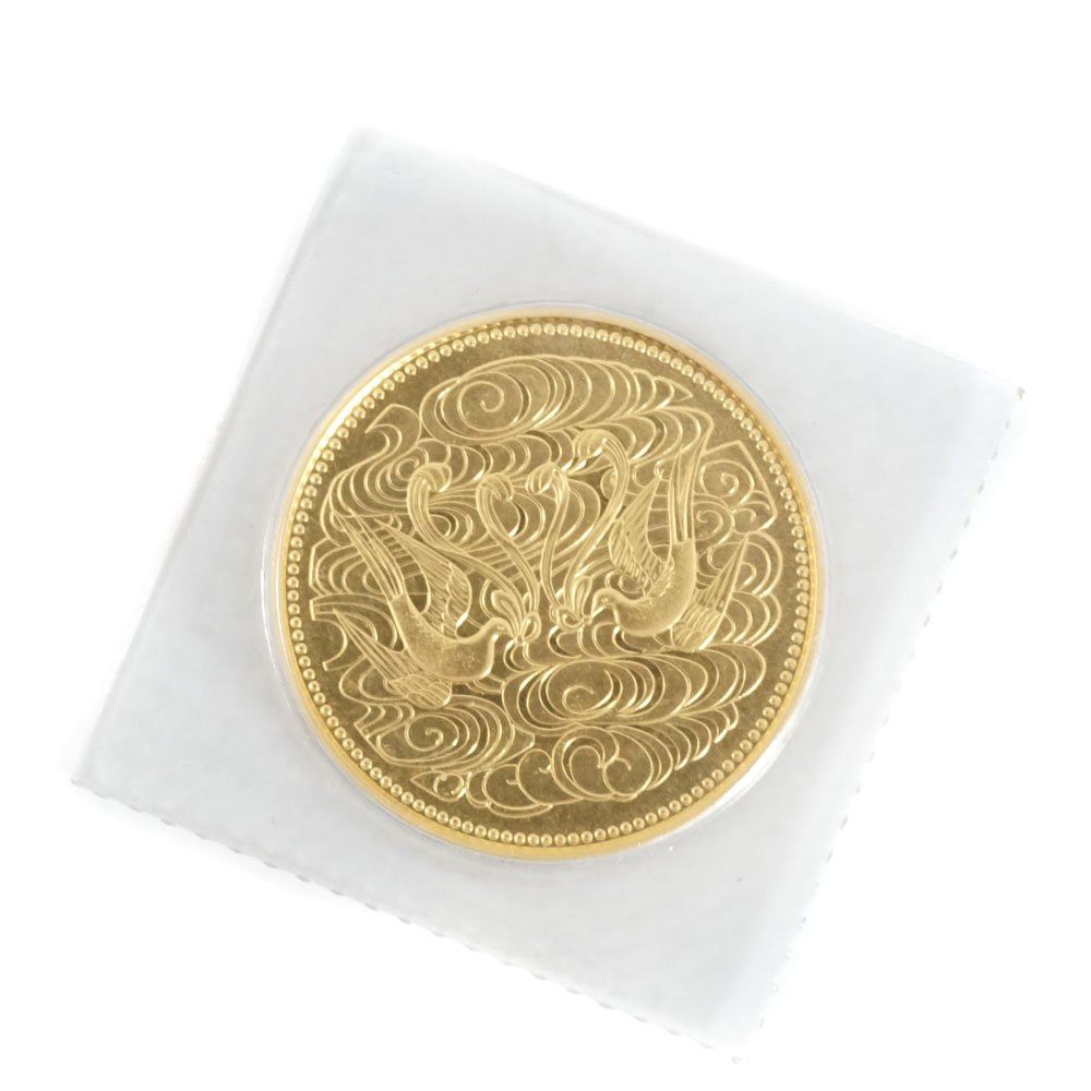 K24 天皇陛下御在位60年記念10万円金貨 24金 ゴールド 記念硬貨 【中古】