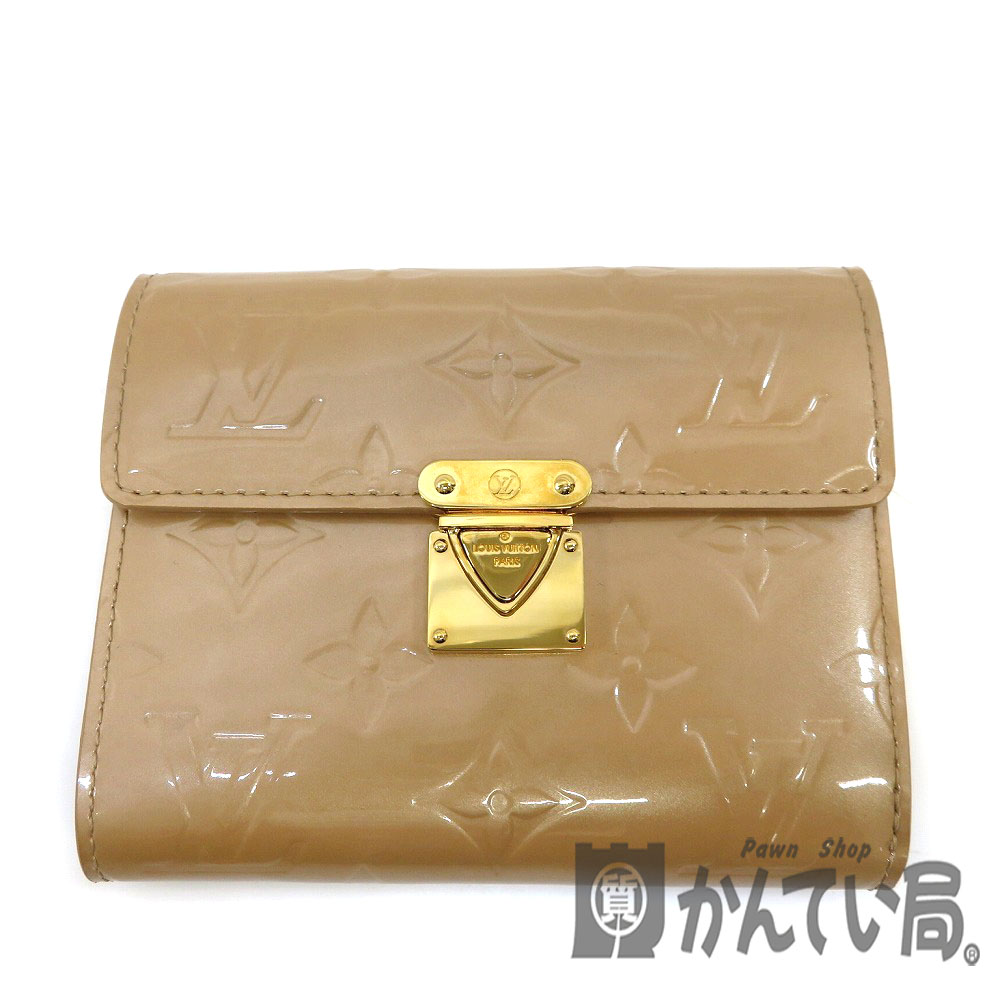 質屋かんてい局オンラインショップ / LOUISVUITTON【ルイヴィトン】M91421 ポルトフォイユ・コアラ ヴェルニ 二つ折り レディース  ベージュ ノワゼット【中古】USED-7 質屋 かんてい局細畑店 h2001196