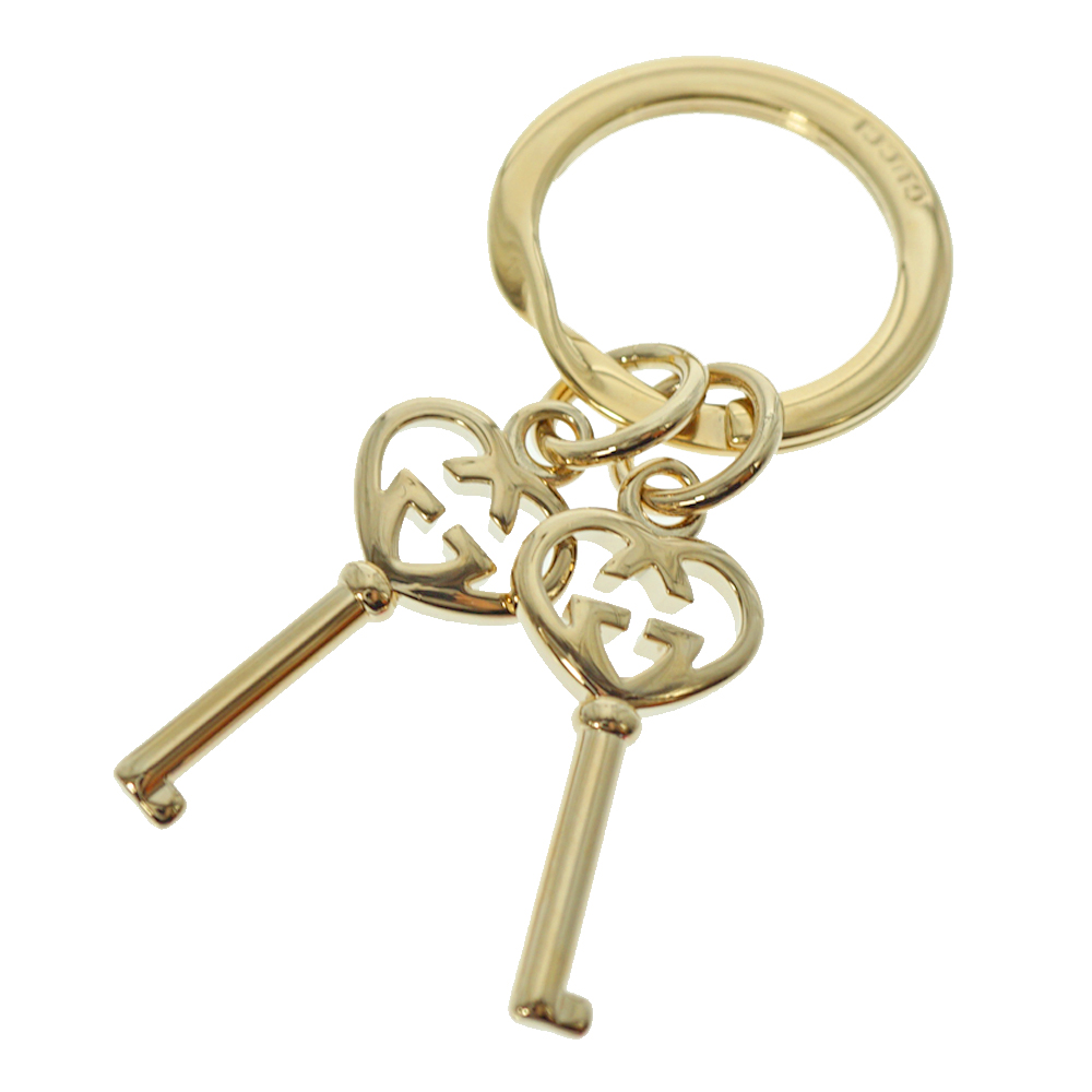 GUCCI ゴールドメタルキーホルダー Gucci ゴールドメタル GGロゴ キーホルダー 【公式通販】