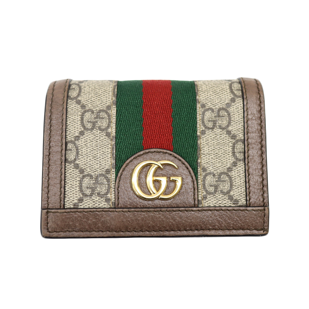 グッチ Gucci 523155 オフィディア GGカードケース コンパクトウォレット 2つ折り財布【中古】