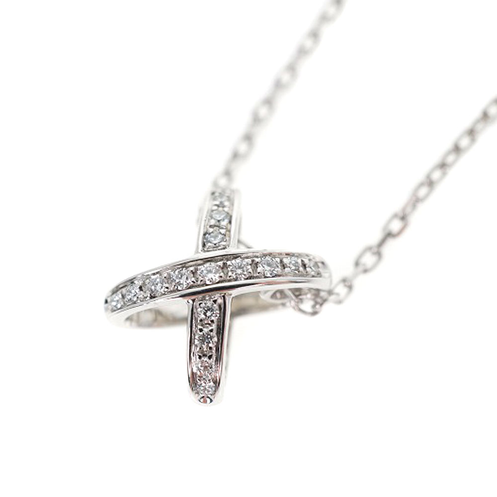 CHAUMET 【ショーメ】 082215 ジュドゥリアン ペンダント ネックレス K18WG 18金 ホワイトゴールド ダイヤモンド 約42.5cm 約4.5g レディース アクセサリー ジュエリー 【中古】 USED-9 質屋 かんてい局細畑店 h23-1573
