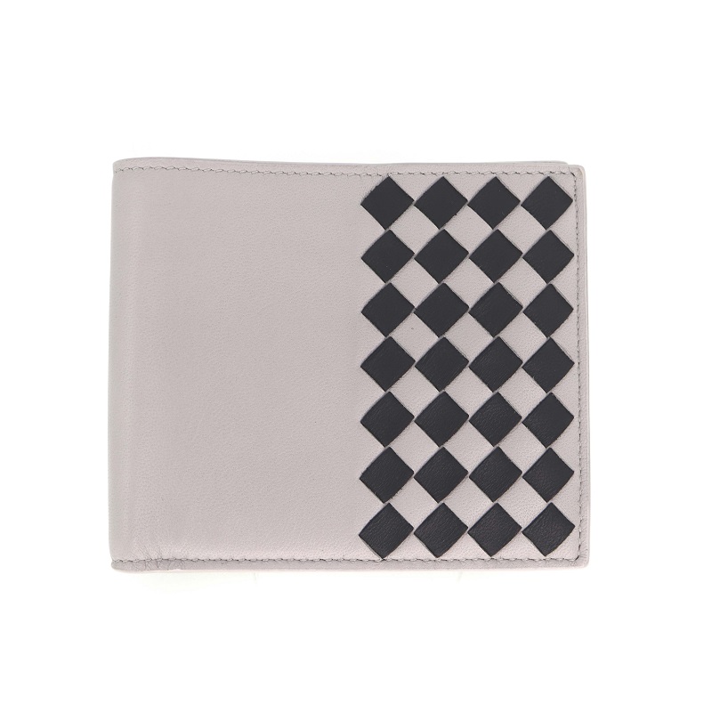 新品ボッテガヴェネタ  二つ折り財布 イントレチャート ネロ チェッカー付属品箱布袋