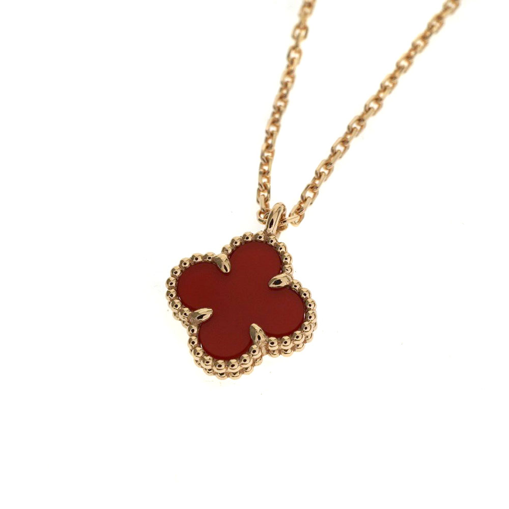 ヴァンクリーフ＆アーペル Van Cleef&Arpels VCARN59M00 スウィートアルハンブラネックレス K18RG カーネリアン 【中古】