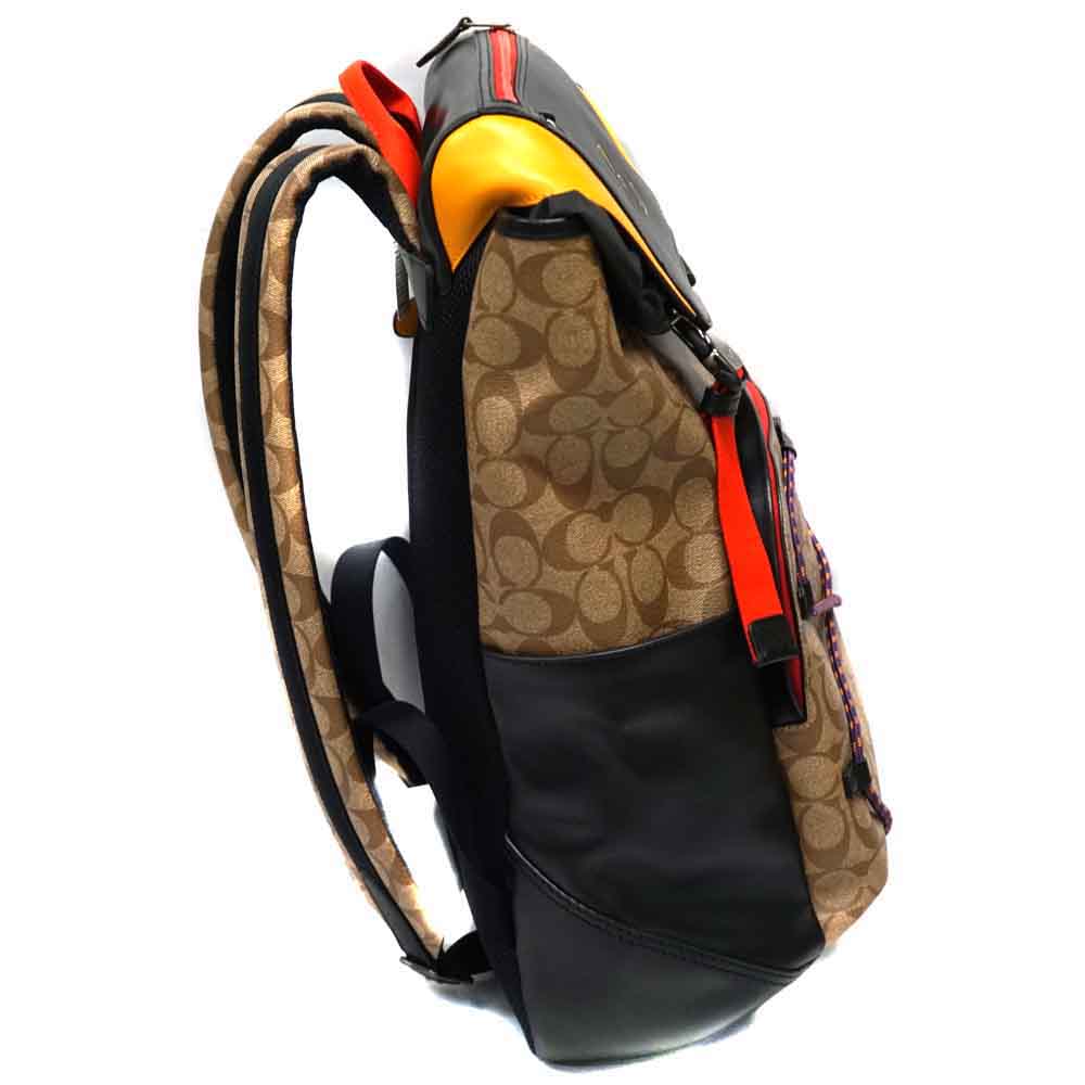 美品 COACH コーチ リュック PVC シグネチャー ダークブラウン 定番 コーチ COACH リュック シグネチャー バックパック
