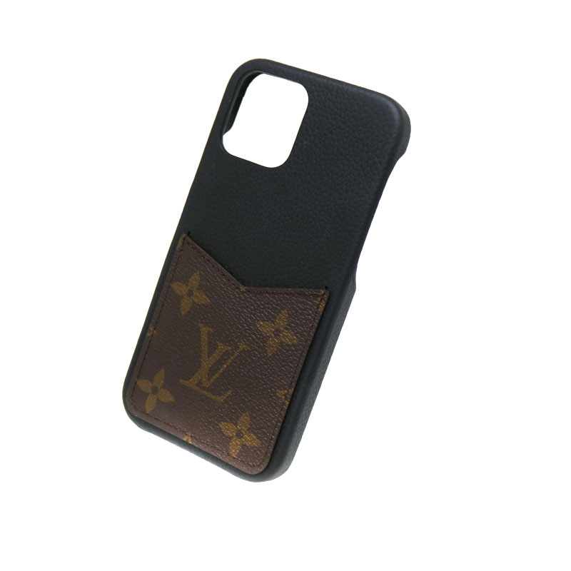 LOUIS VUITTON【ルイ・ヴィトン】　M80080　IPHONE　バンパー　12/12PROケース　iPhoneケース　モノグラムキャンバス　 カーフレザー　ブラウン系　ブラック系　LV USED-7【中古】A22-2981　質屋　かんてい局茜部店