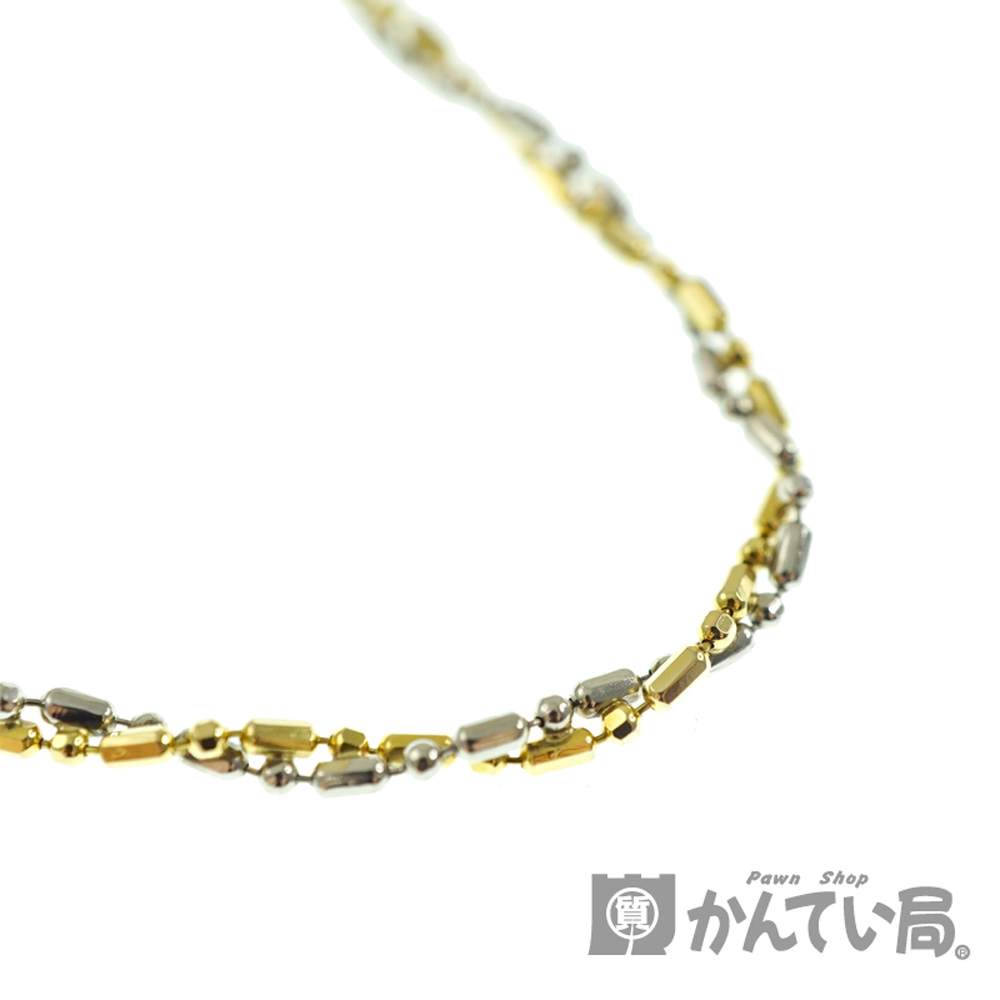デザインネックレス　K18/Pt850(18金/プラチナ850)　42.5cm　レディース　ジュエリー　アクセサリー　シンプル　ゴージャス　【中古】USED-AB【7】k2000870　質屋　かんてい局春日井店
