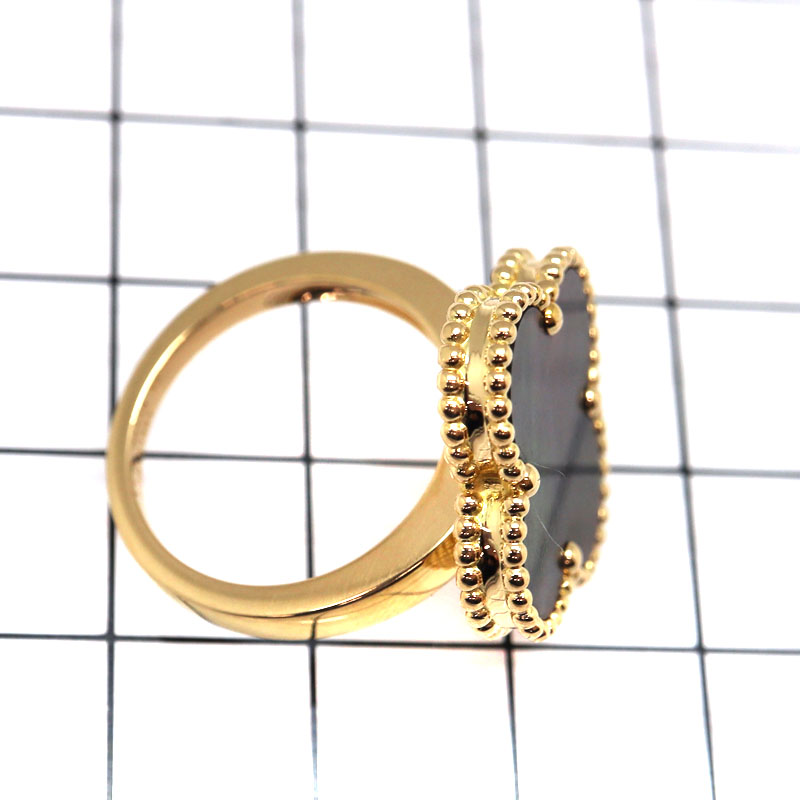 質屋かんてい局オンラインショップ ヴァンクリーフ＆アーペル Van CleefArpels マジックアルハンブラ リング K18YG ゴールド  黒蝶貝 レディース【中古】