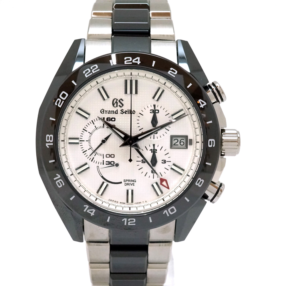 グランドセイコー Grand Seiko SBGC221 9R86-0AG0 スプリングドライブ GMT ホワイト 腕時計【中古】